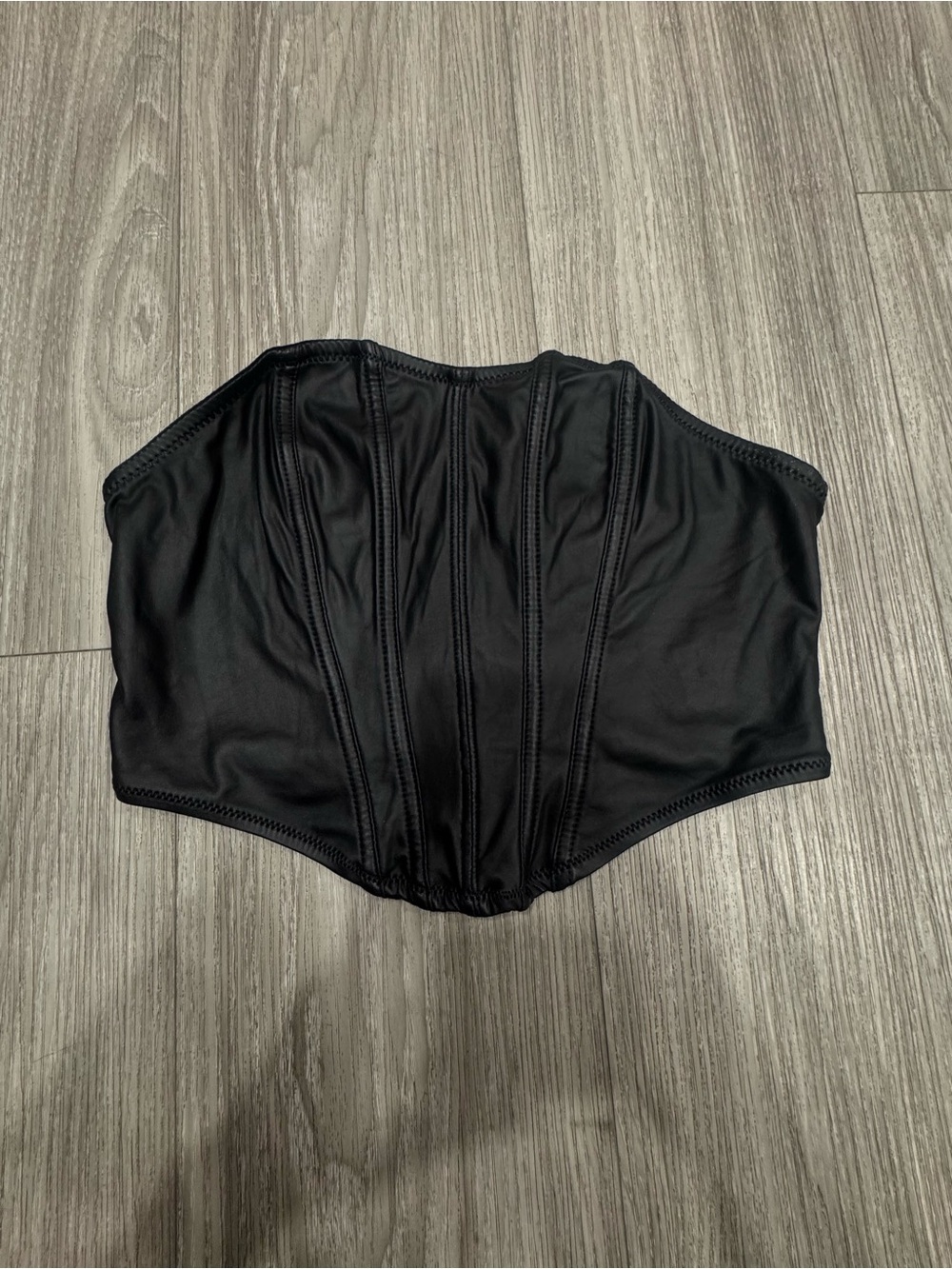 SHEIN Black Strapless Corset Tube Top